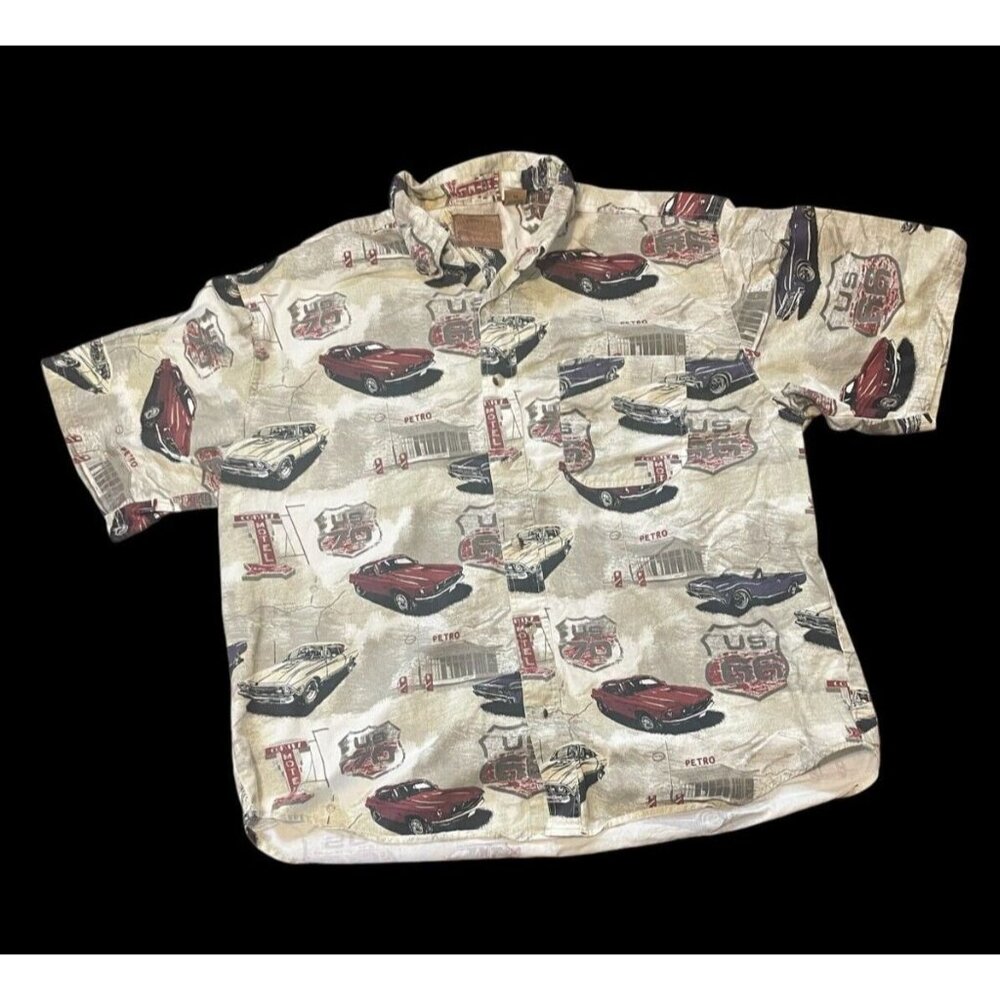 Buckhorn River Men's Multicolor  Car Button Up Shirt Size XL